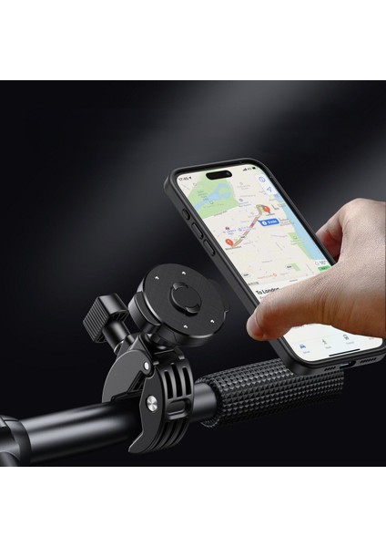 Darbeye Dayanıklı Şok Emici Gidon Motosiklet Telefon Tutucu Bisiklet Scooter Atv Telefonu Tutucu