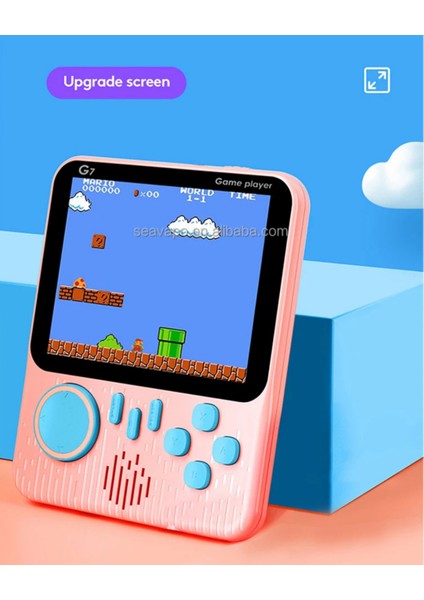 Mini Atari Taşınabilir Oyun Konsolu 3.5 Inç Ekran Çift Konsol 666 Adet Retro Oyun Gameboy El Atarisi