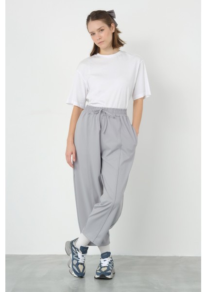 Parçalı Pantolon Açık Gri modelleri