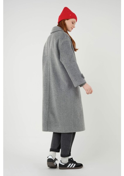 Kolu Apolet Detaylı Kaban Gri Melanj fiyatları