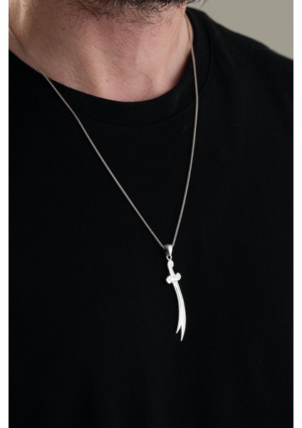 Gümüş Hz Ali Zülfikar Kılıç Kılıcı Erkek Kolye fiyatları