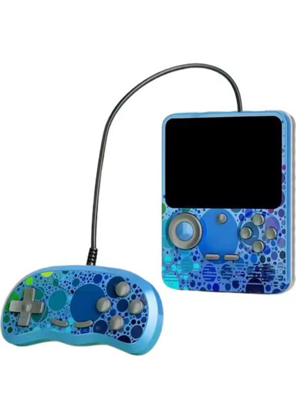 G6 Retro 3.5 Inç Tv Bağlanan 2.joystickli Oyun Konsolu Mavi 666 Klasik Oyunlar