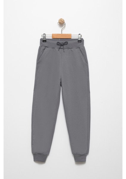 Erkek Çocuk Basic Jogger Eşofman Altı - Lastikli Paça ve Kordonlu Bel
