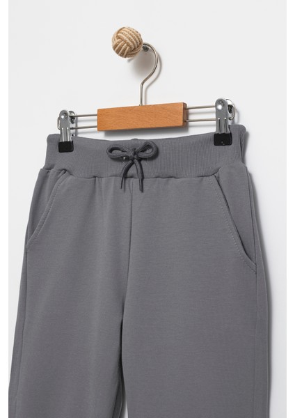 Erkek Çocuk Basic Jogger Eşofman Altı - Lastikli Paça ve Kordonlu Bel