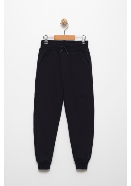 Erkek Çocuk Basic Jogger Eşofman Altı - Lastikli Paça ve Kordonlu Bel
