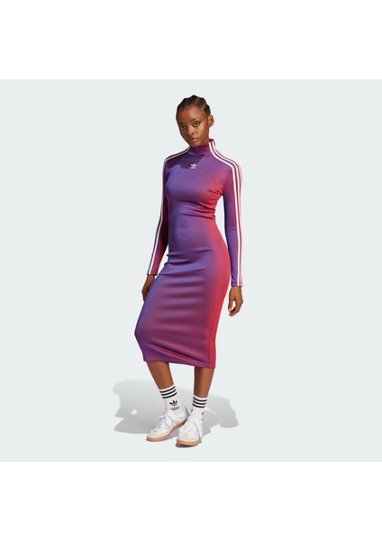 Rasant Rib Long Sleeve Kadın Elbise