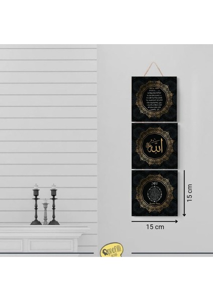Ahşap Katlanabilir 3lü Tablo - TBL0014