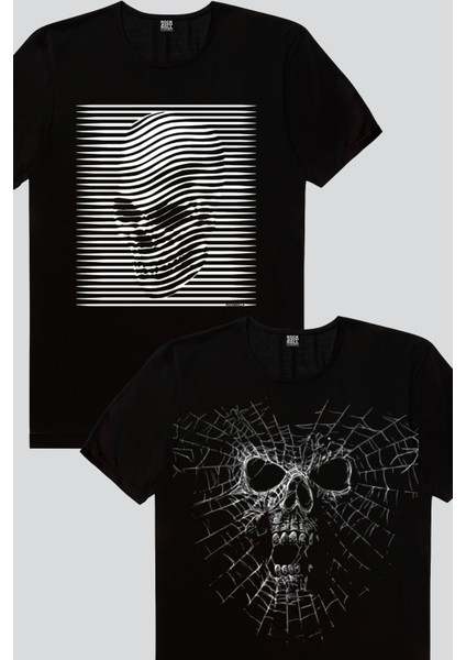 Şerit Kafa, Örümcek Kurukafa Erkek Tişört 2'li Eko Paket