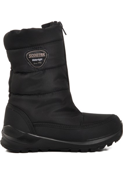 Siyah Su Geçirmez Kız Çocuk Kar Botu modelleri