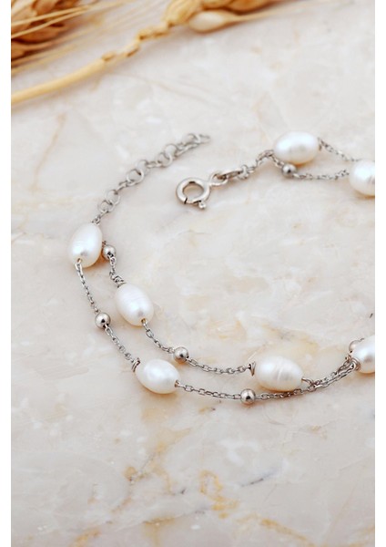 Inci Rodyumlu Iki Sıra Gümüş Bileklik 4740 modelleri