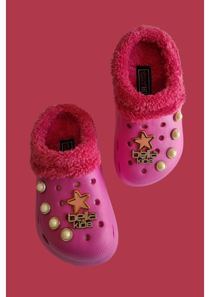 Günlük Içi Kürklü Taşlı Ev,ana Sınıf,kreş Terliği 1 Numara Büyük Alınız