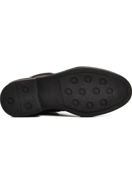 Kahve Floter Deri Erkek Bot indirimleri