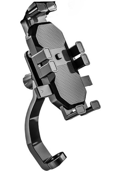 Titreşim Önleyicili Otomatik Tuşlu Motorsiklet Bisiklet Atv Tutacağı Ayna Bağlantılı Telefon Tutucu