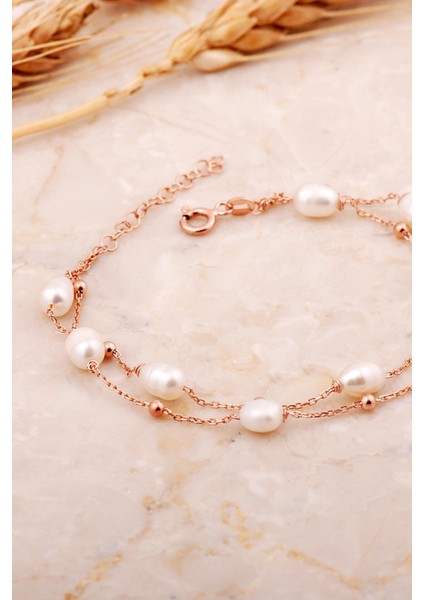 Inci Iki Sıra Rose Gümüş Bileklik 4741 modelleri