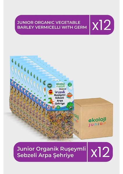 Organik Ruşeymli SEBZELIARPAŞEHRIYE250GR12PAKET Organic Vermicelli VEGETABLEBARLEYNOODLE250GR12PACK