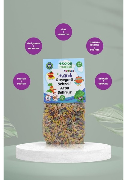 Organik Ruşeymli SEBZELIARPAŞEHRIYE250GR12PAKET Organic Vermicelli VEGETABLEBARLEYNOODLE250GR12PACK