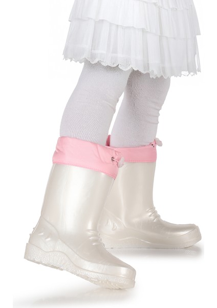 Linze Sedefli Su Geçirmez Kız Çocuk Yağmur Çizmesi modelleri