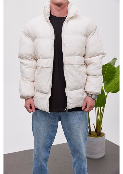 5070 Krem Şişme Mont fiyatları