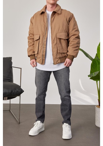 Büyük Cepli Camel Mevsimlik Mont