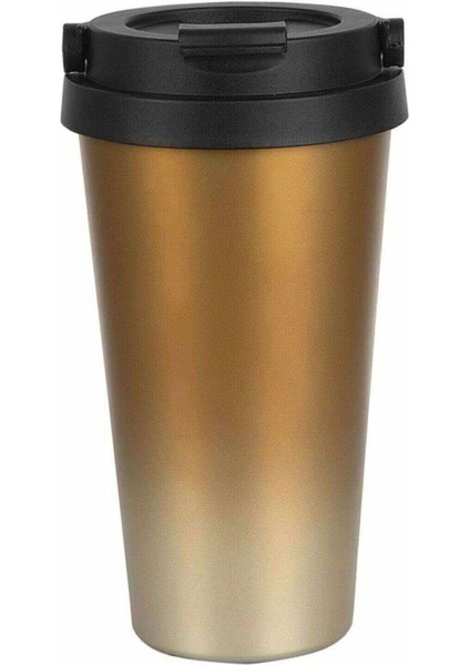 Kaliteli Çift Katman Paslanmaz Çelik 500 ml Termos Bardak Gold