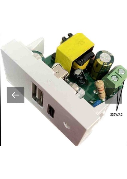 Çiftli USB Şarj Adaptörü A/c 45X22,5- 2162
