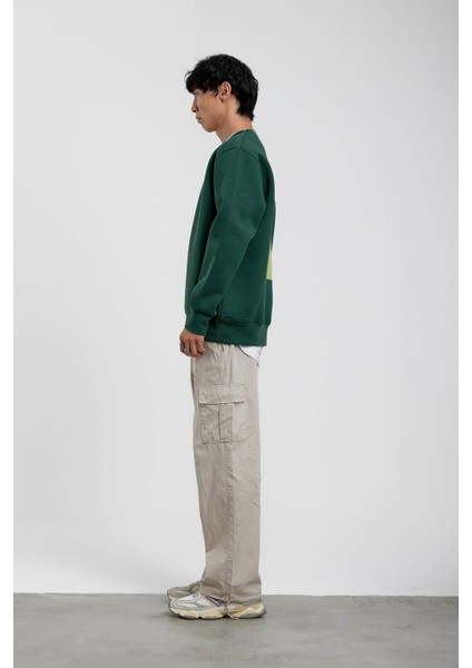 Yeşil Holiday Palmiye Baskılı Sweatshirt indirimleri