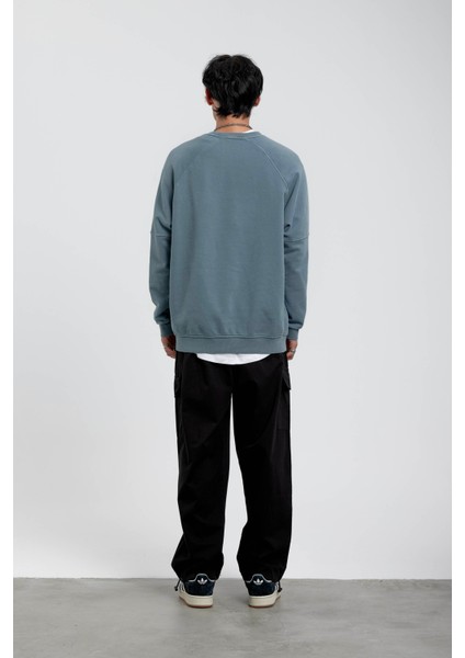 Mavi Kartal Baskılı Sweatshirt modelleri