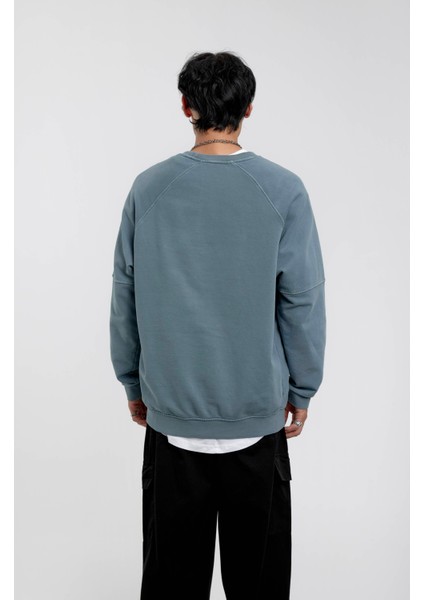 Mavi Kartal Baskılı Sweatshirt indirimleri