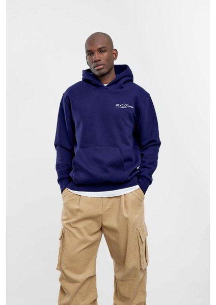 Lacivert Örümcek Baskılı Kapüşonlu Sweatshirt fırsatları