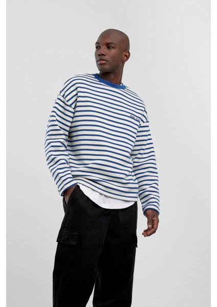 Lacivert Royal Club Çizgili Sweatshirt fiyatları