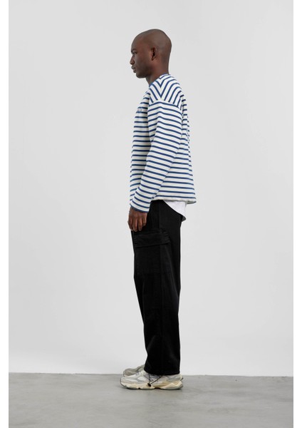 Lacivert Royal Club Çizgili Sweatshirt indirimleri