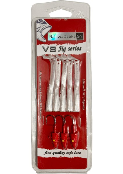 V8 Jig Series 10 mm 10 gr Silikon Yem - Red Head