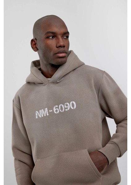Vizon NM-6090 Baskılı Kapüşonlu Sweatshirt