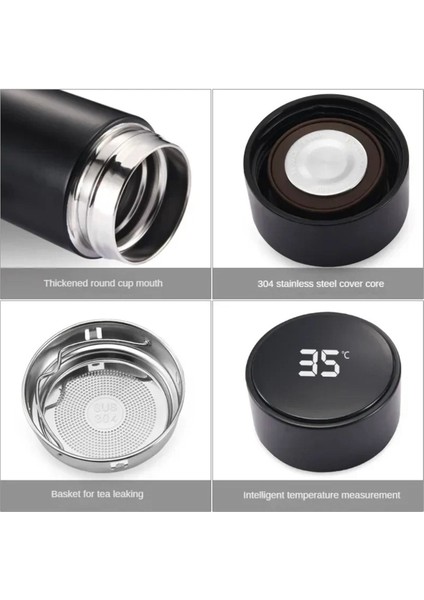 Derece Göstergeli Çelik Termos Pili Değişebilen Kamp,araç,ofis Süzgeçli Yeni Nesil Akıllı Mug modelleri