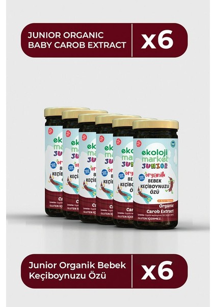 Organik Bebek Keçiboynuzu Özü 290 gr 6 Lı Paket Organic Baby Carob Extract 290 gr 6 Pack