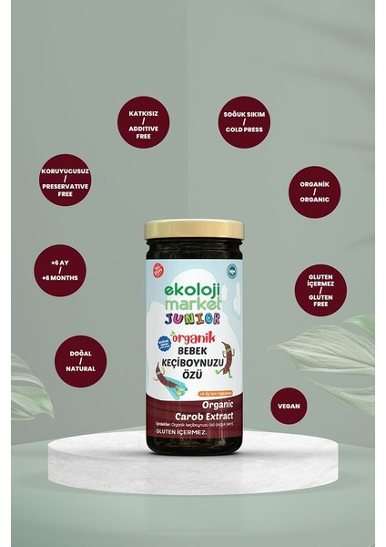 Organik Bebek Keçiboynuzu Özü 290 gr 6 Lı Paket Organic Baby Carob Extract 290 gr 6 Pack