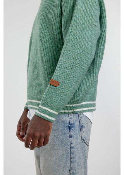 Su Yeşili V Yaka Triko fiyatları