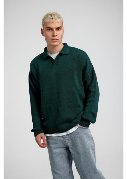 Yeşil Yakalı Basic Triko modelleri