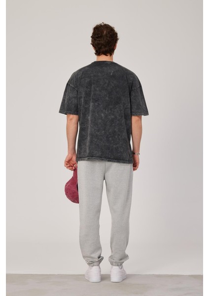 Los Angeles Yazılı Yıkamalı Füme Tshirt indirimleri