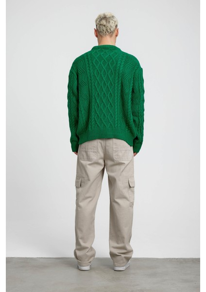Yeşil Kalın Örme Triko fırsatları