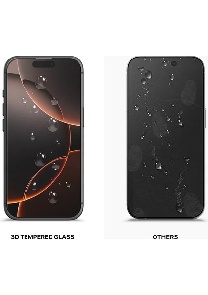 iPhone 16 Pro Max Tam Kaplayan Anti-Static Esd Cam Ekran Koruyucu 6d Glass (2 Adet)
