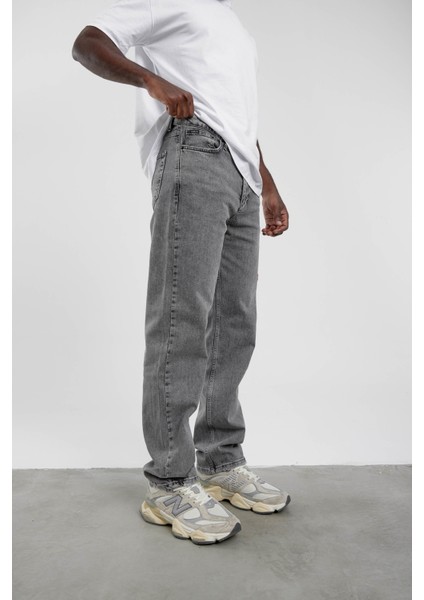 Gri The Free Spirit Nakışlı Baggy Jean