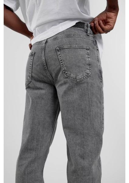 Gri The Free Spirit Nakışlı Baggy Jean