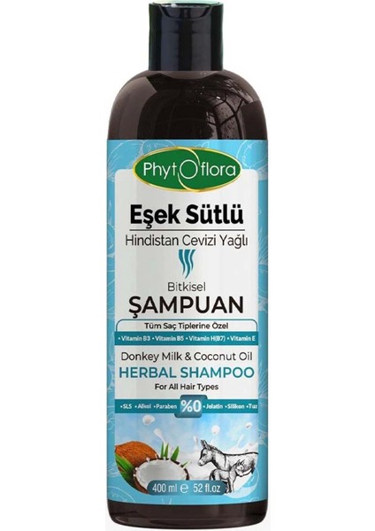 Eşek Sütlü Hindistan Cevizi Yağlı Bitkisel Şampuan