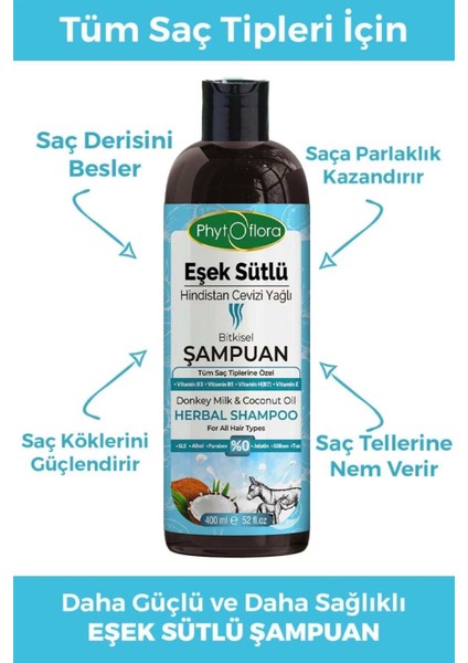 Eşek Sütlü Hindistan Cevizi Yağlı Bitkisel Şampuan