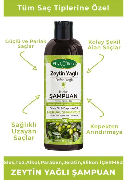 Zeytin Yağlı Defne Yağlı Bitkisel Şampuan