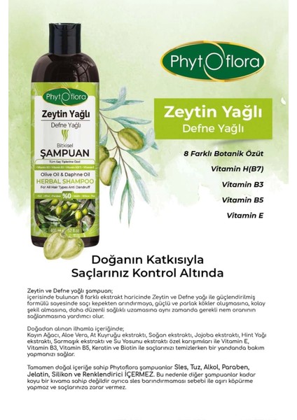 Zeytin Yağlı Defne Yağlı Bitkisel Şampuan