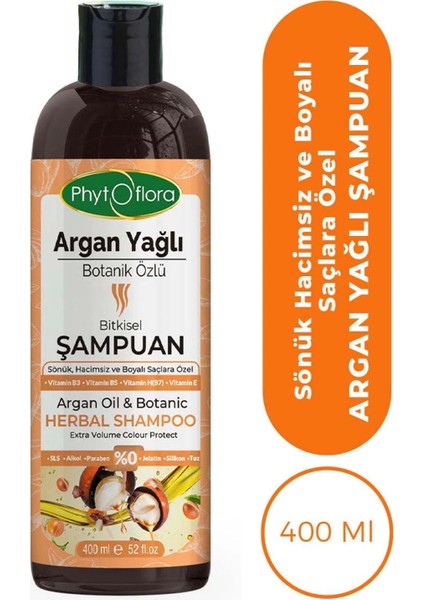 Argan Yağlı Botanik Özlü Bitkisel Şampuan