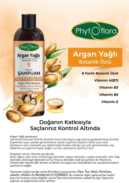 Argan Yağlı Botanik Özlü Bitkisel Şampuan