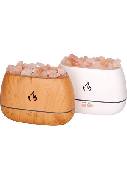 Hava Nemlendirici Tuz Lambalı Tuz Hediyeli Humidifier 260 ml Salt Lamp Ultrasonik Gece Lambası